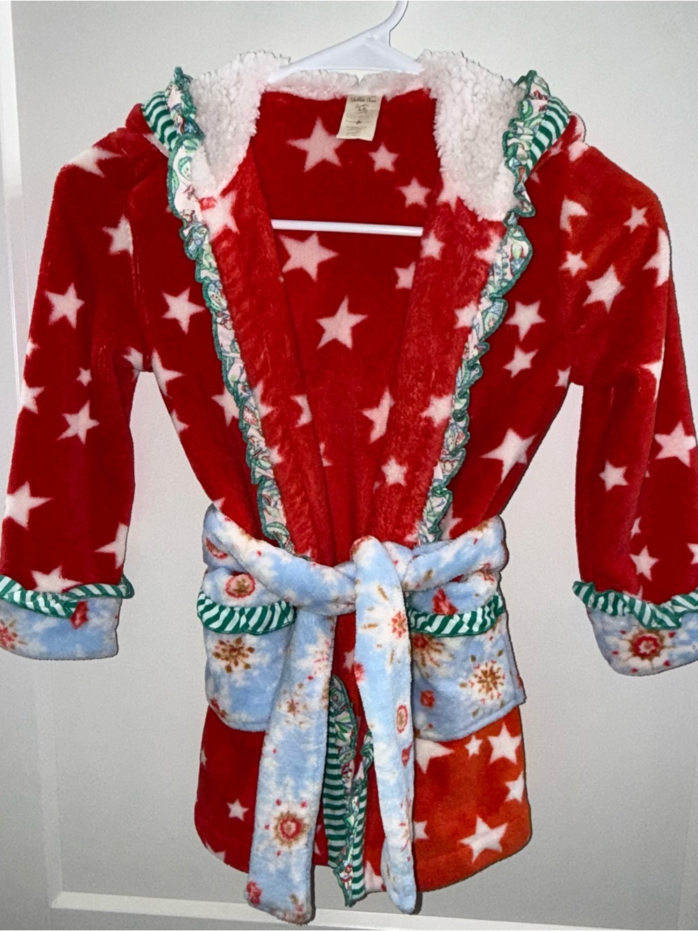 Matilda Jane Red Plush Kids' Robe EUC Size 4 - 6
